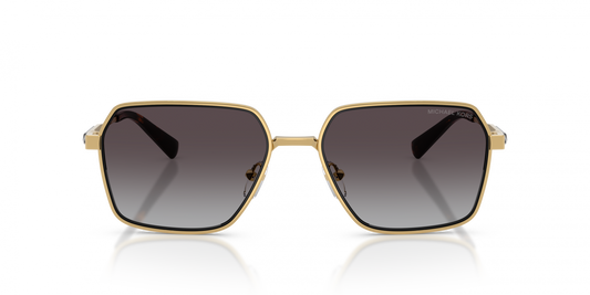 Michael Kors MK1176/S Square Sunglasses in Dark Grey Gradient / Shiny Yellow Gold, side view