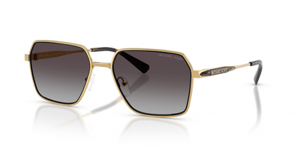 Michael Kors MK1176/S Square Sunglasses in Dark Grey Gradient / Shiny Yellow Gold, back view