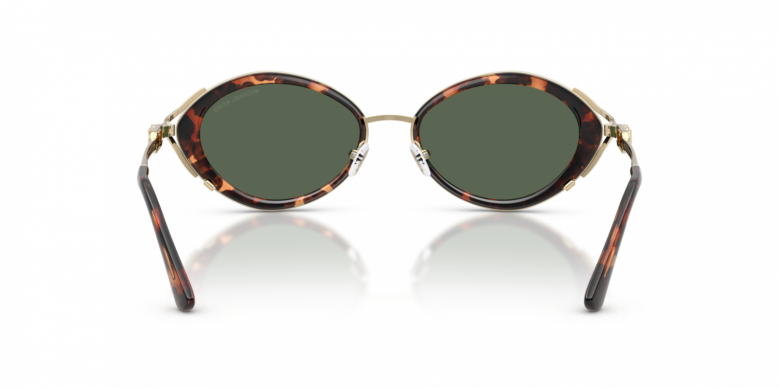 Michael Kors MK1179/S Oval Sunglasses in Green/Luggage Tortoise-Gold, front view