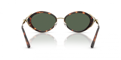 Michael Kors MK1179/S Oval Sunglasses in Green/Luggage Tortoise-Gold, front view