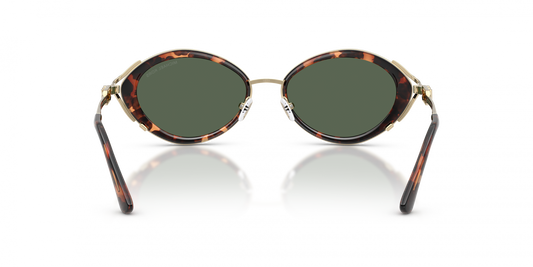 Michael Kors MK1179/S Oval Sunglasses in Green/Luggage Tortoise-Gold, front view