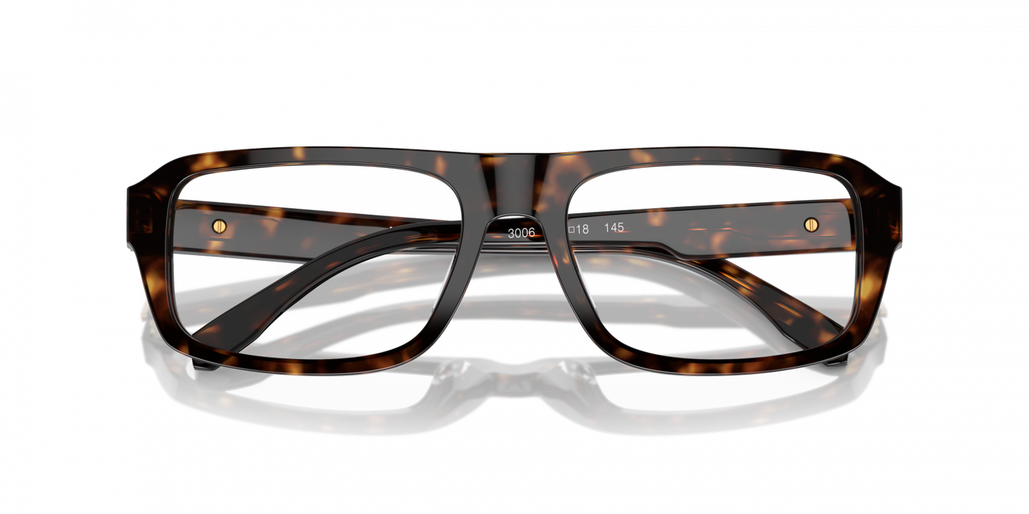 Michael Kors MK4122U Rectangle Eyeglasses in Dark Tortoise, angle view