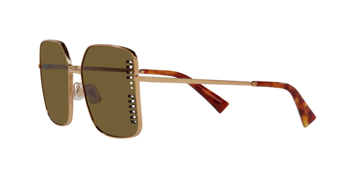 Miu Miu MU51YS Square Sunglasses in Brown/Antique Gold, side view