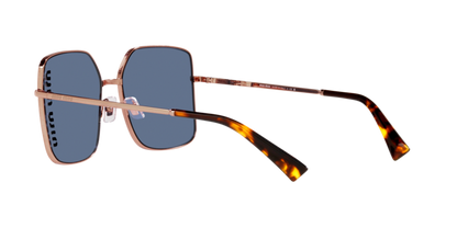 Miu Miu MU51YS Square Sunglasses in Blue/Rose Gold, back view