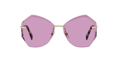 Miu Miu MU55XS Cat Eye Sunglasses in Purple/Pale Gold, front view