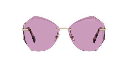 Miu Miu MU55XS Cat Eye Sunglasses in Purple/Pale Gold, front view