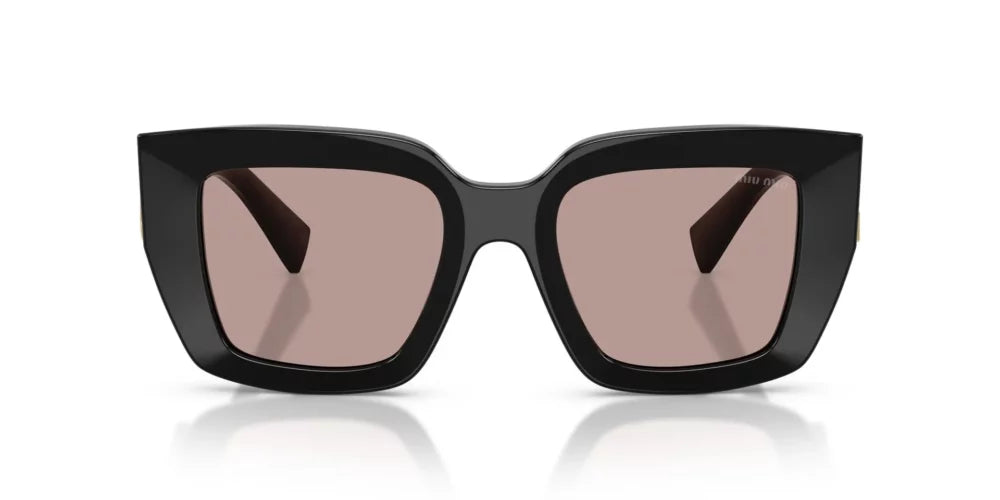 Miu Miu MUB05S Cat Eye Sunglasses in Light Purple Brown / Black, front view