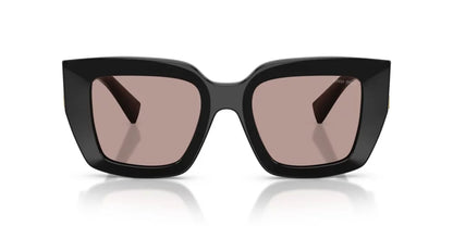 Miu Miu MUB05S Cat Eye Sunglasses in Light Purple Brown / Black, front view