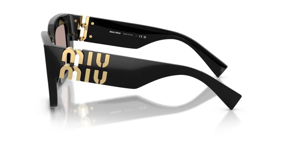 Miu Miu MUB05S Cat Eye Sunglasses in Light Purple Brown / Black, side view