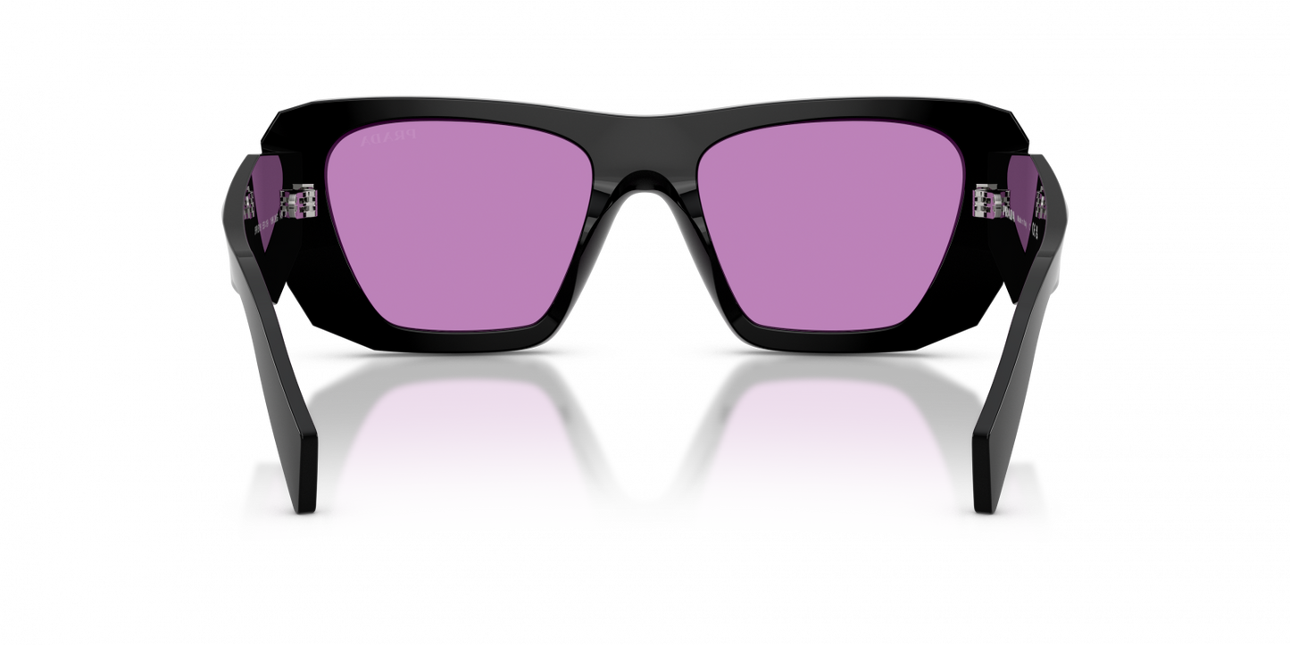 Prada PRB18S Square Sunglasses in Violet / Black, side view