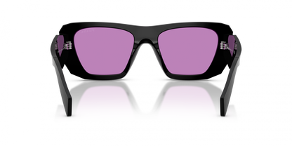Prada PRB18S Square Sunglasses in Violet / Black, side view