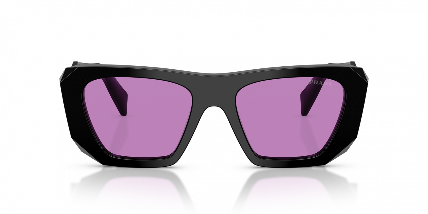Prada PRB18S Square Sunglasses in Violet / Black, angle view