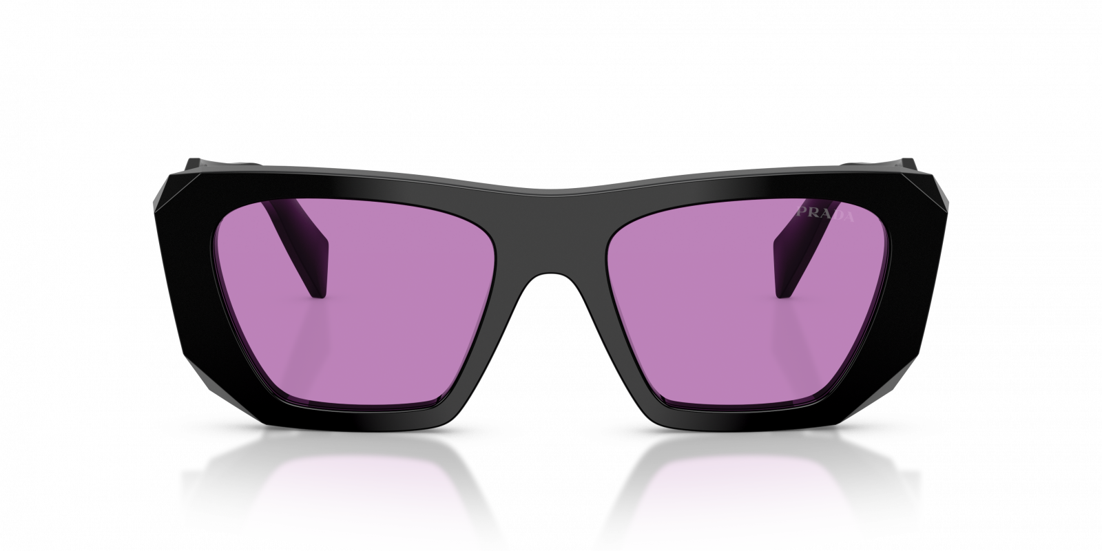 Prada PRB18S Square Sunglasses in Violet / Black, angle view