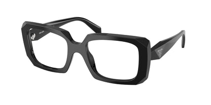 Prada PRC09V Square Eyeglasses in Black, front view