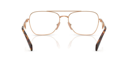 Prada PRB50V Pilot Eyeglasses in Rose Gold, back view