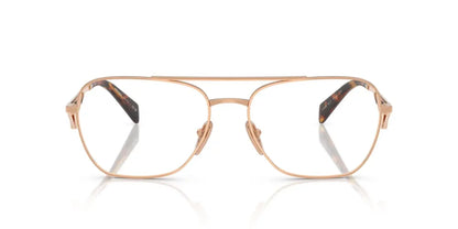 Prada PRB50V Pilot Eyeglasses in Rose Gold, front view
