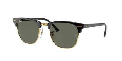Ray-Ban RB3016 Square Sunglasses in G-15 Green/Black On Gold, front view