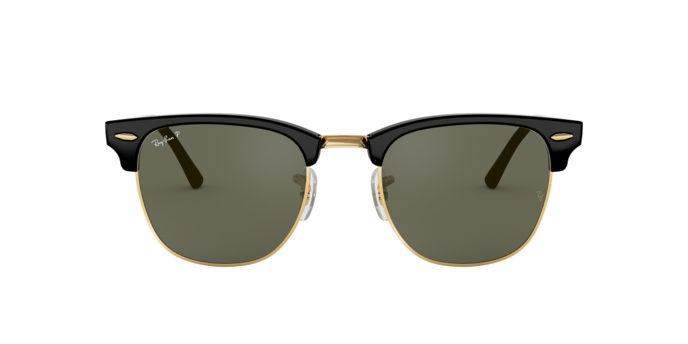 Ray-Ban RB3016 Square Sunglasses in G-15 Green/Black On Gold, side view