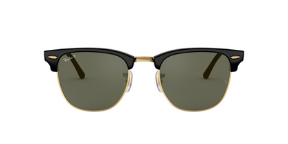 Ray-Ban RB3016 Square Sunglasses in G-15 Green/Black On Gold, side view