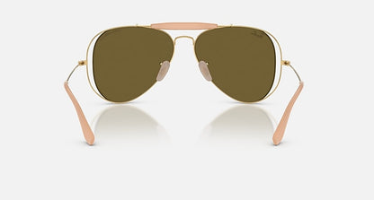 Ray-Ban RB3029M in Solid Green Lenses With Gold Frame (001/73)