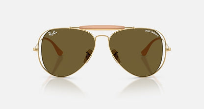 Ray-Ban RB3029M in Solid Green Lenses With Gold Frame (001/73)