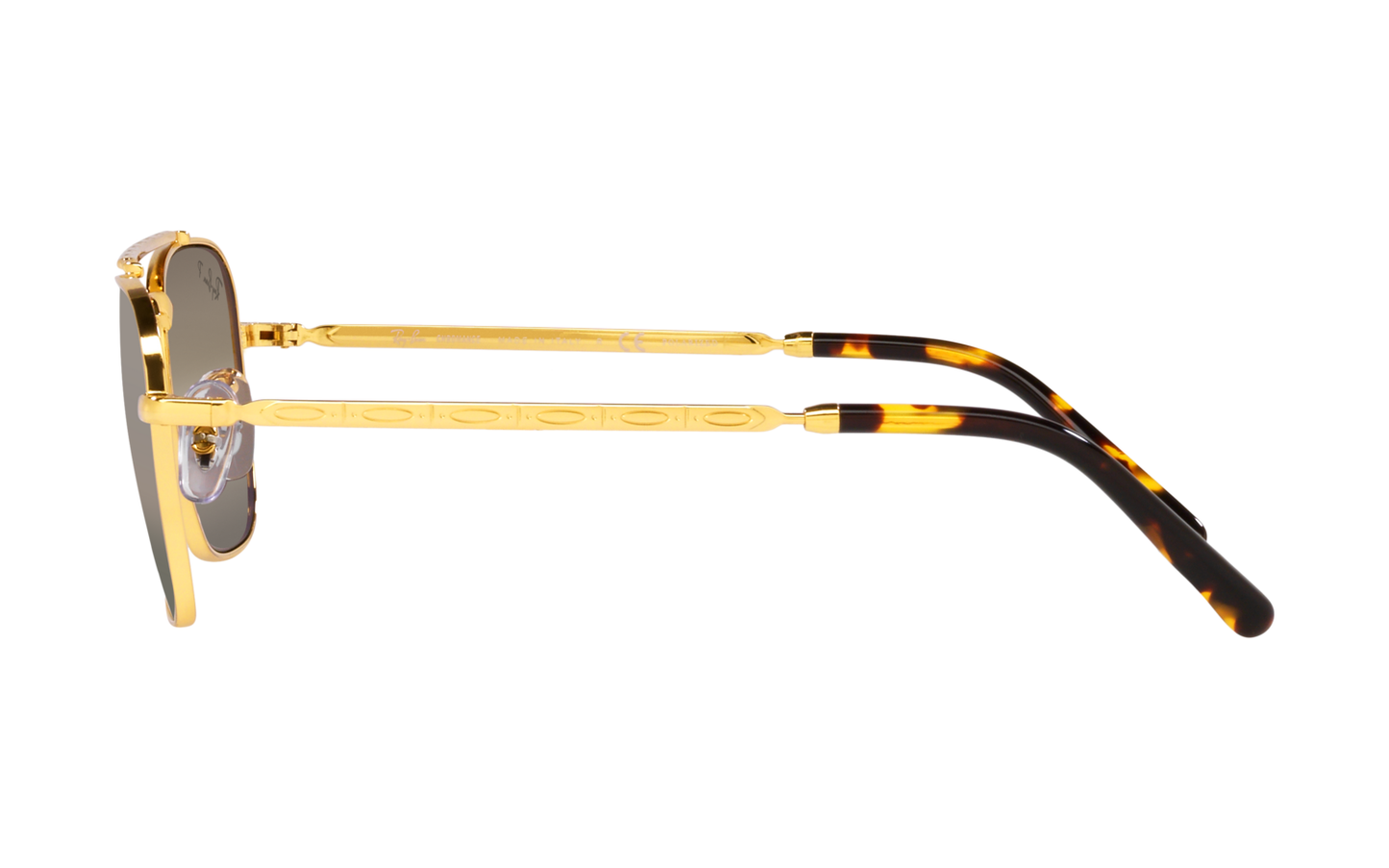 Ray-Ban RB3636 Aviator Sunglasses in Dark Brown Chromance/Legend Gold, side view