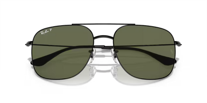 Ray-Ban RB3722I Square Sunglasses in Crystal Green/Black, detail view