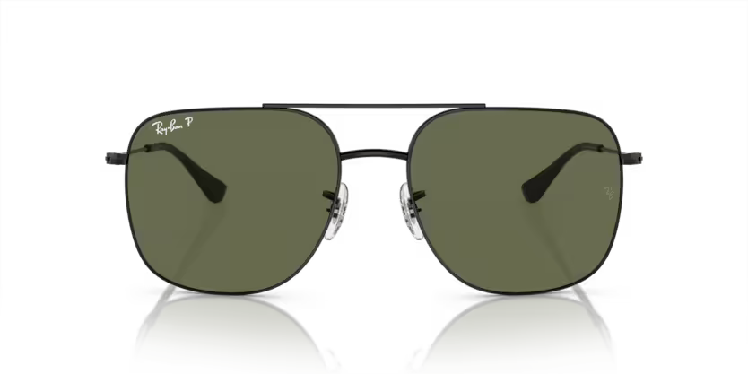 Ray-Ban RB3722I Square Sunglasses in Crystal Green/Black, front view