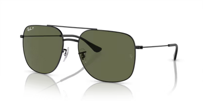 Ray-Ban RB3722I Square Sunglasses in Crystal Green/Black, angle view