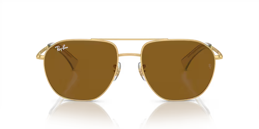 Ray-Ban RB3723I Square Sunglasses in Brown / Arista Gold, front view