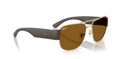 Ray-Ban RB3756 Square Sunglasses in Brown / Arista Gold, side view