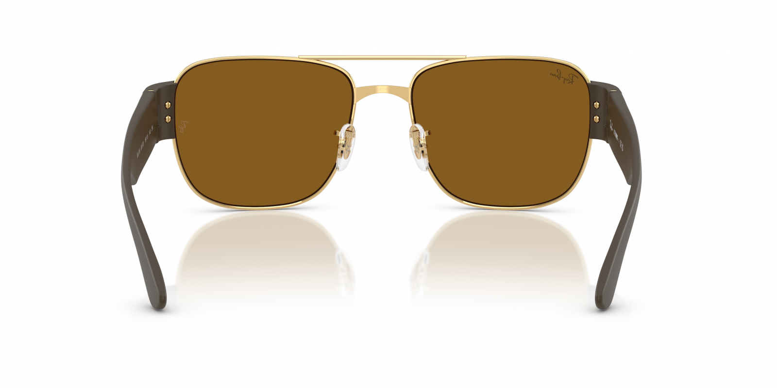 Ray-Ban RB3756 Square Sunglasses in Brown / Arista Gold, angle view