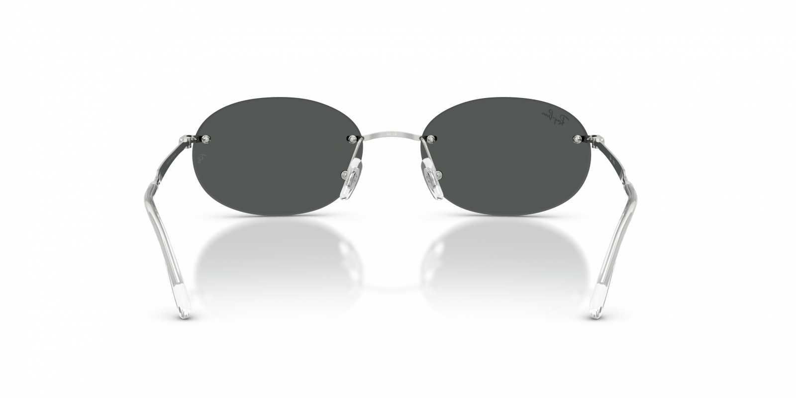 Ray-Ban RB3767 Oval Sunglasses in Gray Silver, angle view