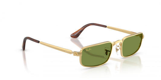 Ray-Ban RB3927 Rectangle Sunglasses in Green Gold, side view