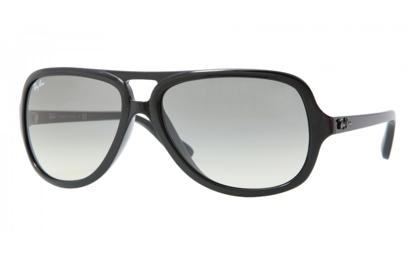 Ray-Ban RB4162 Aviator Sunglasses in Graduated Grey / Black, front view