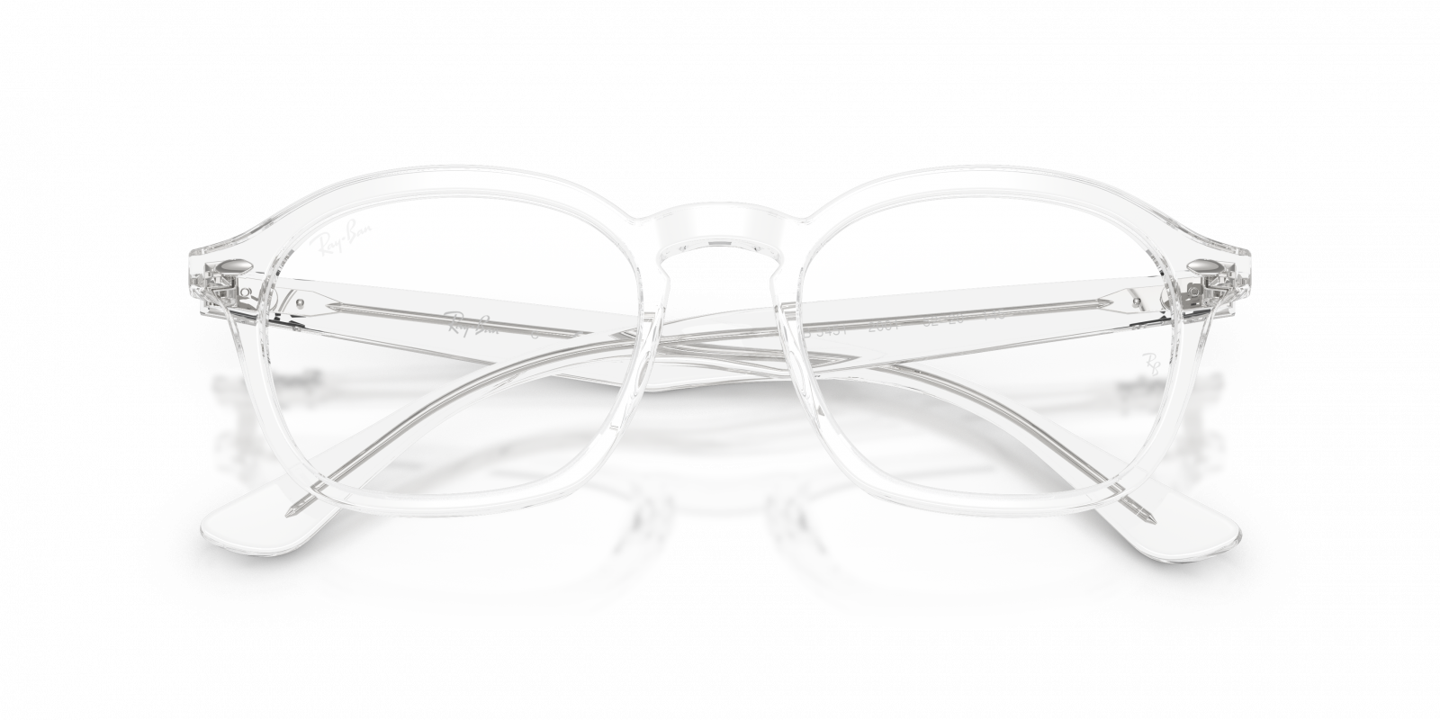 Ray-Ban RX5451 Square Eyeglasses in Clear / Transparent, back view