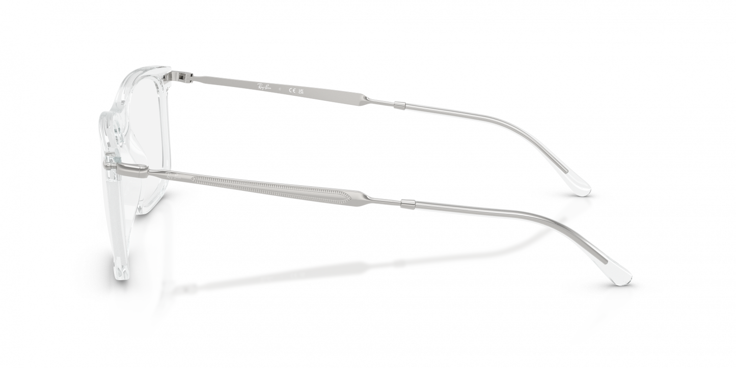 Ray-Ban RX7260 Square Eyeglasses in Transparent, detail view