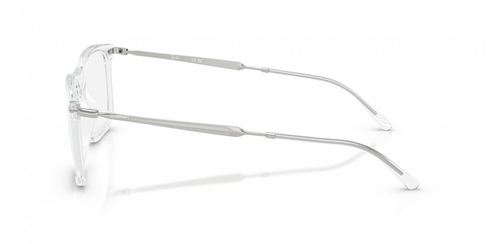 Ray-Ban RX7260 Square Eyeglasses in Transparent, detail view