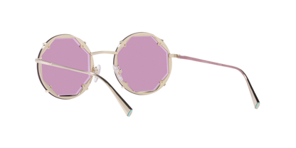 Tiffany & Co. TF3091S Round Sunglasses in Dark Violet / Pale Gold, side view