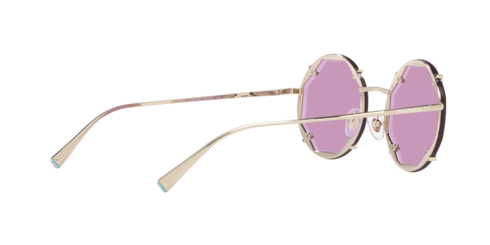 Tiffany & Co. TF3091S Round Sunglasses in Dark Violet / Pale Gold, back view