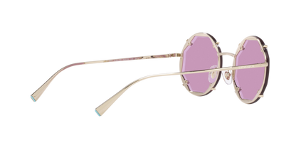 Tiffany & Co. TF3091S Round Sunglasses in Dark Violet / Pale Gold, back view