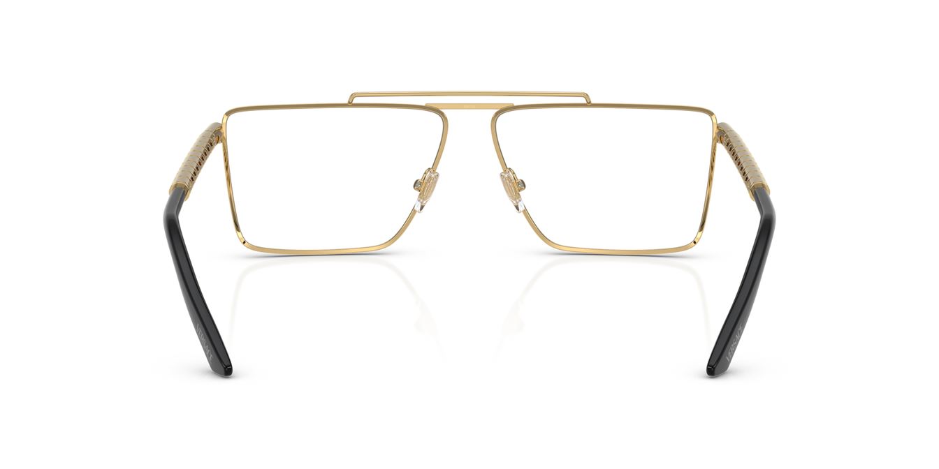 Versace VE1295 Pilot Eyeglasses in Gold, back view