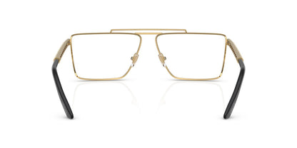Versace VE1295 Pilot Eyeglasses in Gold, back view