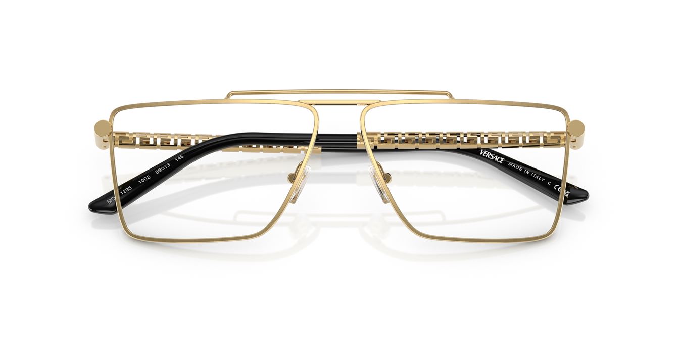 Versace VE1295 Pilot Eyeglasses in Gold, detail view