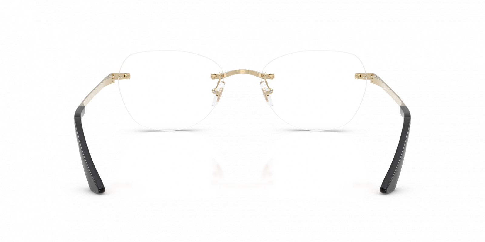 Versace VE1314D Geometric Eyeglasses in Pale Gold, side view