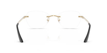 Versace VE1314D Geometric Eyeglasses in Pale Gold, side view