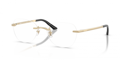 Versace VE1314D Geometric Eyeglasses in Pale Gold, detail view