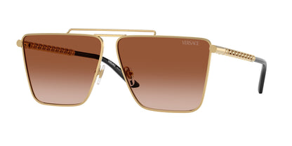 Versace VE2266S Square Sunglasses in Brown Gradient / Gold, front view
