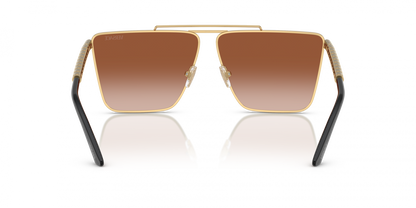 Versace VE2266S Square Sunglasses in Brown Gradient / Gold, side view