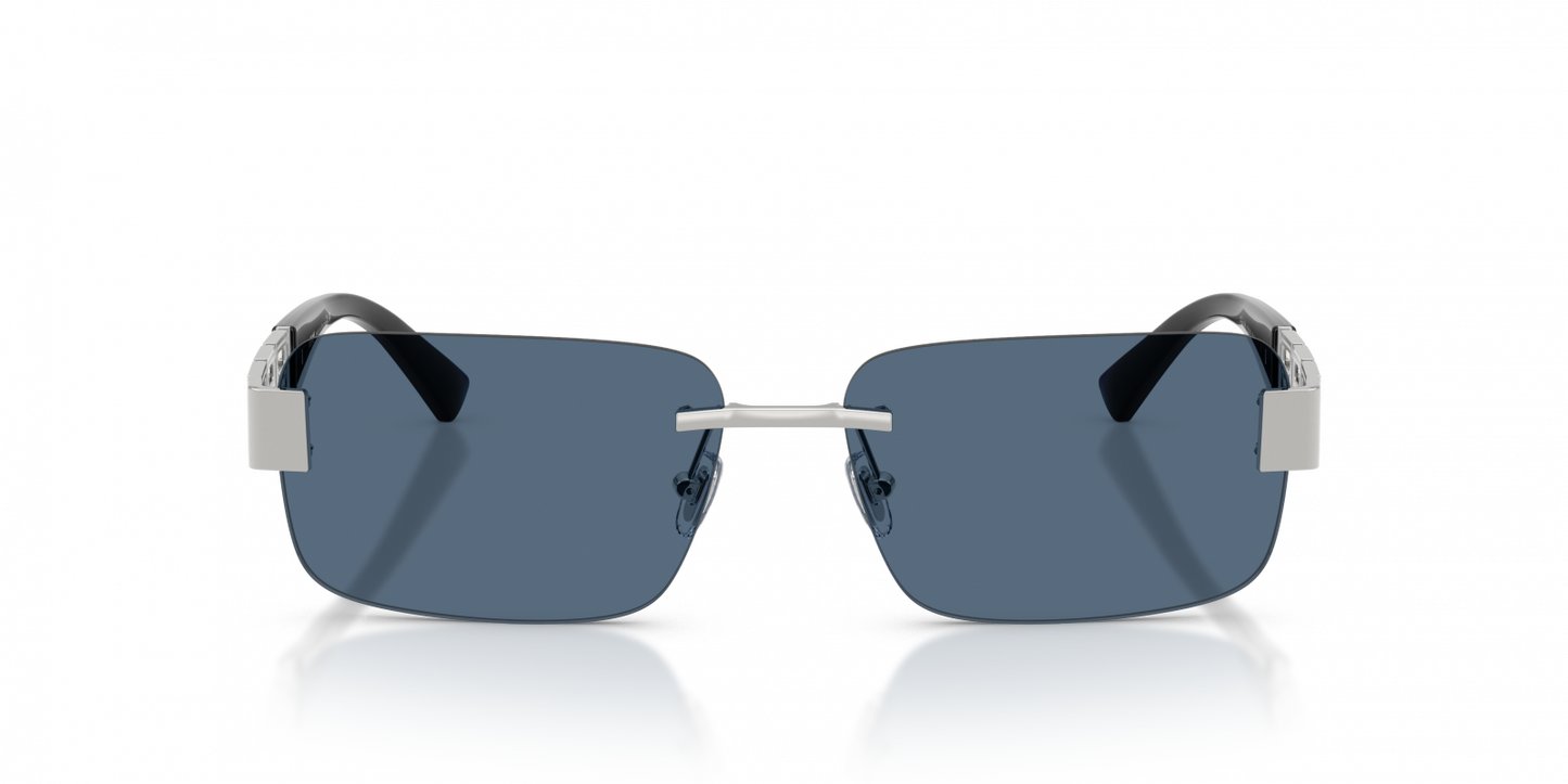 Versace VE2298/S Rectangle Sunglasses in Dark Blue / Silver, side view
